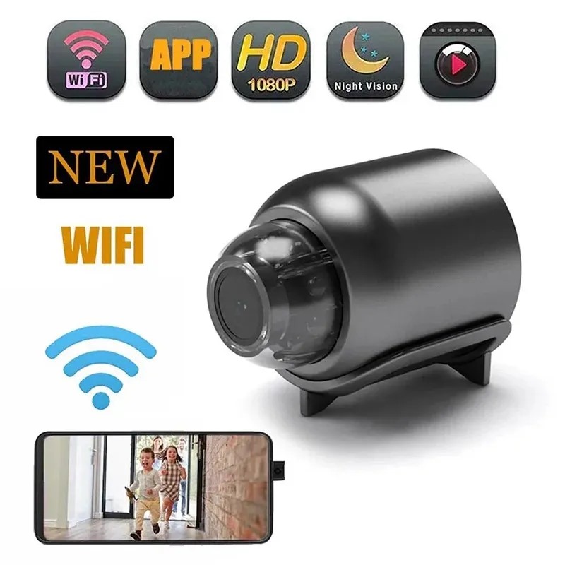 X5 Mini WiFi Camera Included Sound Detector App Control for Home Office Micro USB Baby Monitor Take Screenshots Record Videos